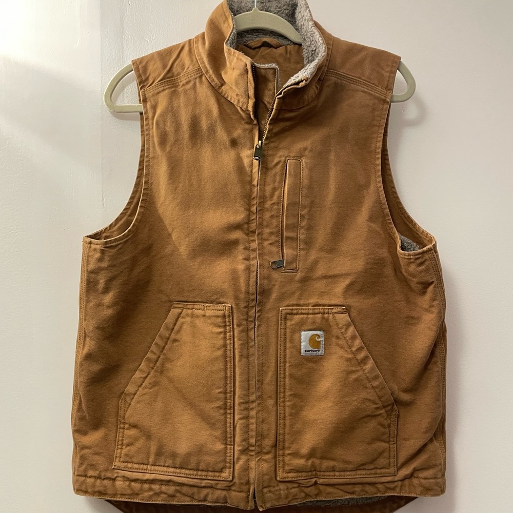 Carhartt Brown Sherpa-Lined Vest